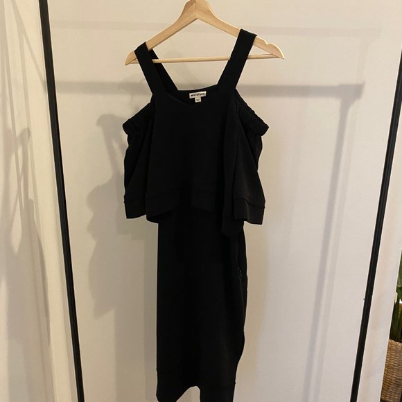 Whistles Black Off Shoulder Dress - Picture 2 of 4